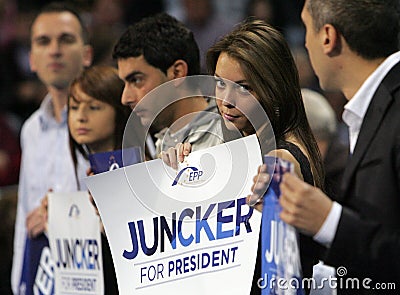 European Election Campain EPP Juncker Editorial Stock Photo
